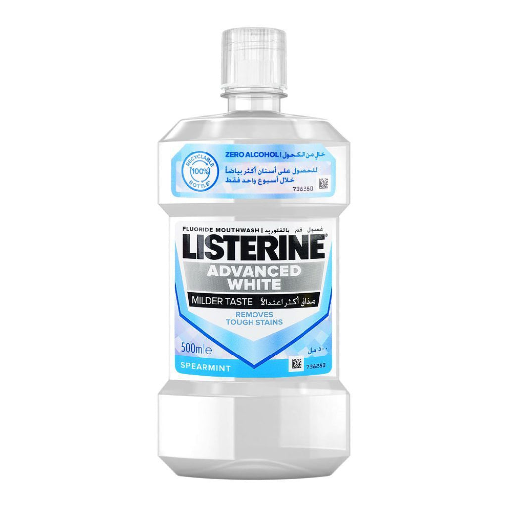 Listerine Mouthwash Advanced White 500ml