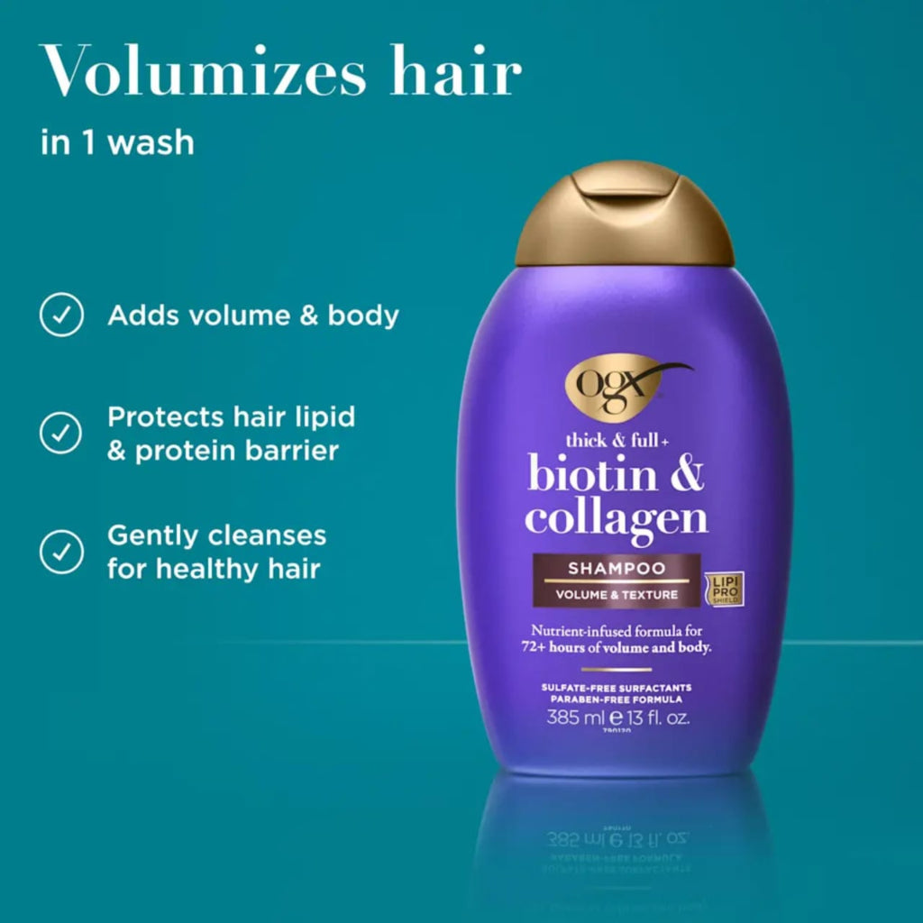 OGX Biotin & Collagen Shampoo Volumize 385ml