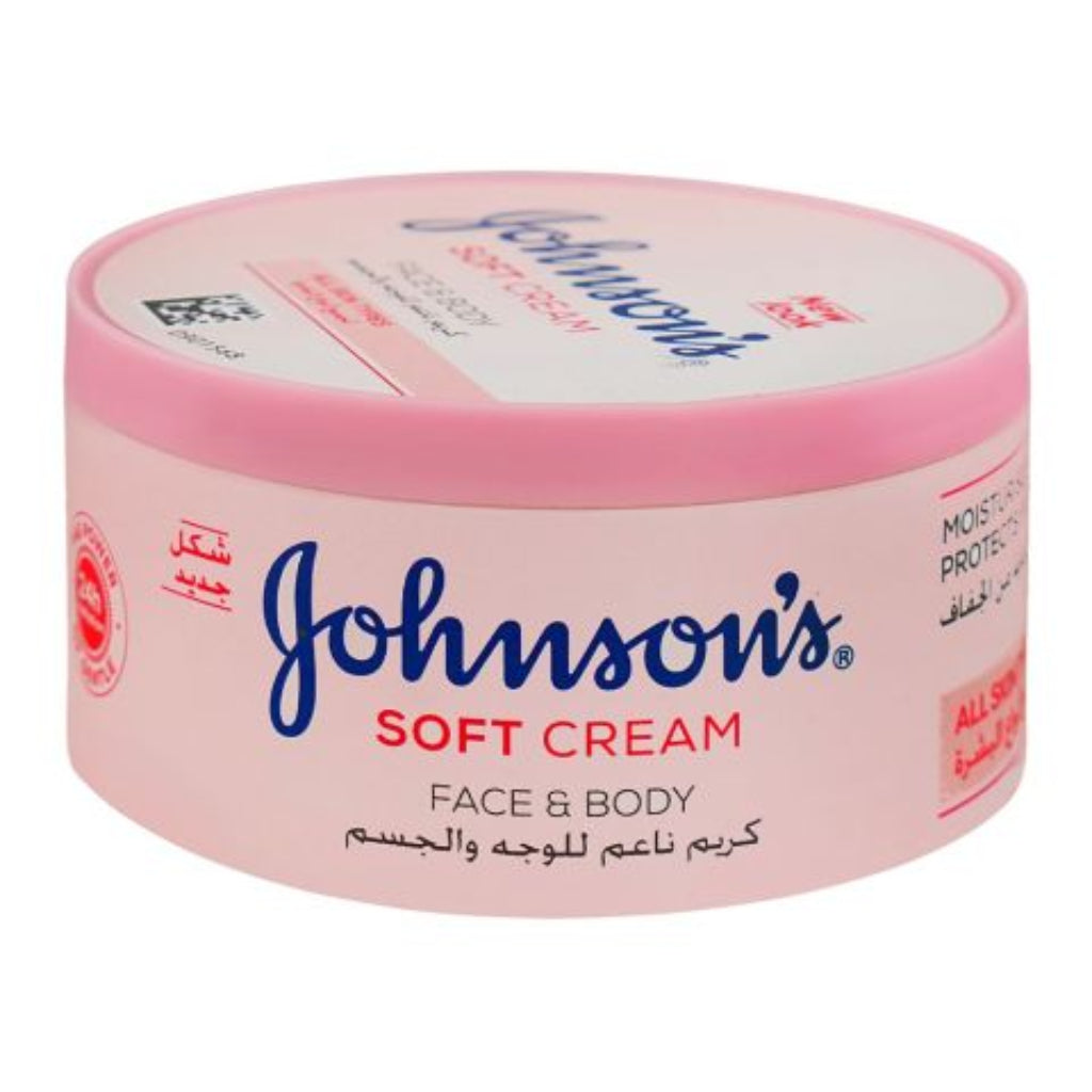 Johnson's 24 Hour Moisture Face & Body Soft Cream, For Dry Skin, 300ml