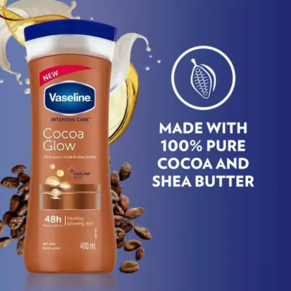 Vaseline Intensive Care Cocoa Glow Pure Cocoa Butter Lotion 400ml