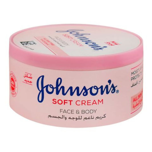 Johnson's 24 Hour Moisture Face & Body Soft Cream, For Dry Skin, 300ml